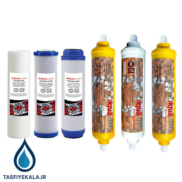 ست 6 عددی فیلترهای تصفیه آب خانگی آکوآ کلیر مدل REFILL – AC6
