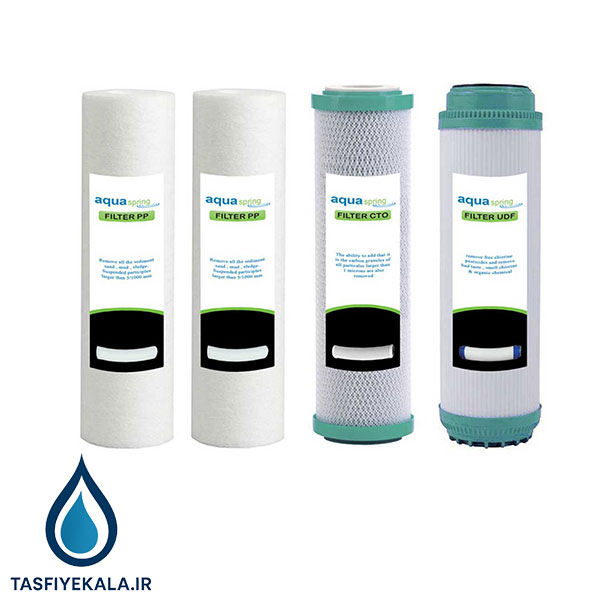 ست 4 عددی فیلترهای دستگاه تصفیه آب آکوا اسپرینگ مدل EXTRA PP-1