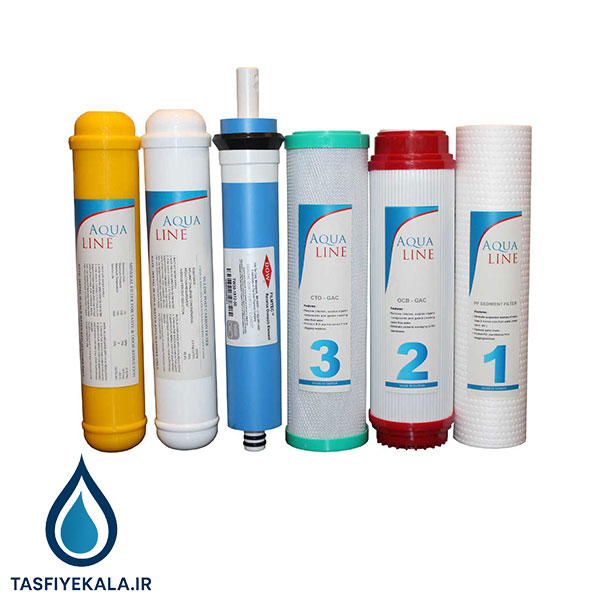 ست 6 عددی فیلترهای دستگاه تصفیه آب خانگی مدل 6S